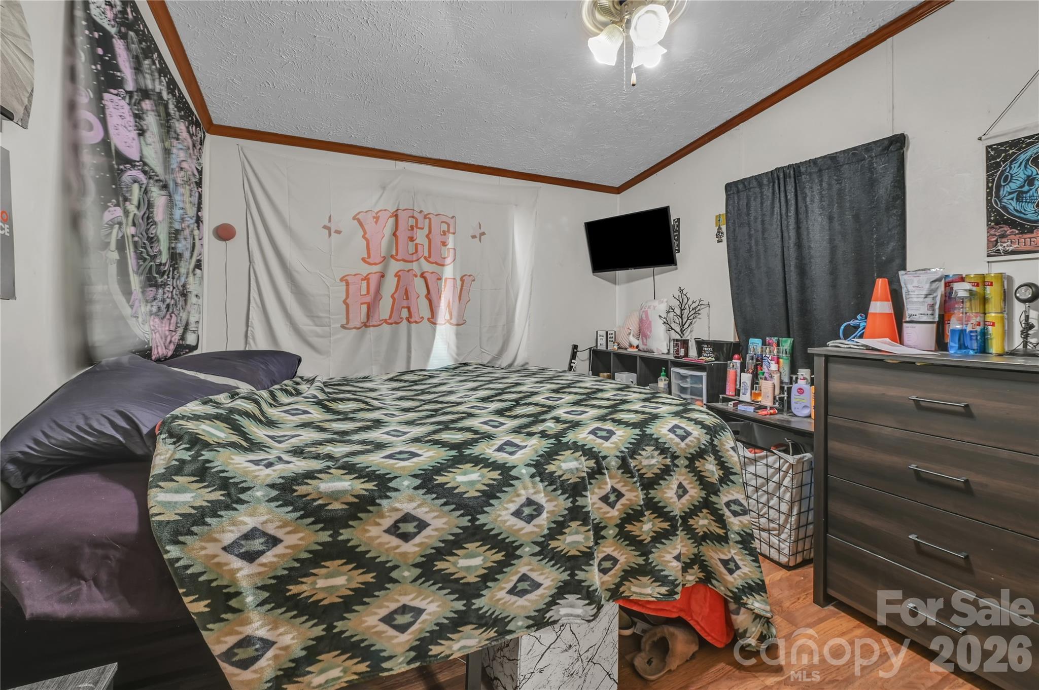 2571 Major Evans Road Lancaster, SC 29720 - Photo 9 of 19 a bedroom with a bed and a flat screen tv