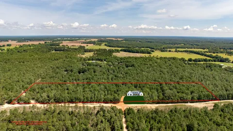 a view of a lake with a city