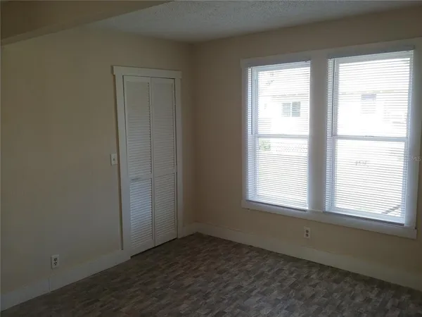 an empty room with a window