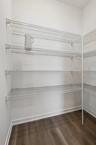 a close view of closet