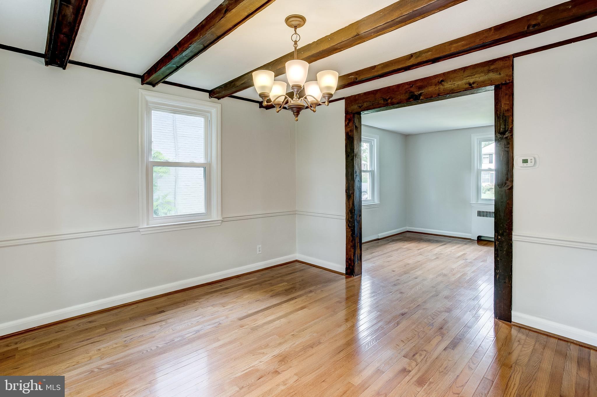 7008 Plymouth Road Baltimore, MD 21208 - Photo 8 of 43 Wood beams in dining room