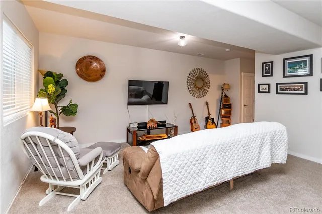 a living room with furniture and a couch