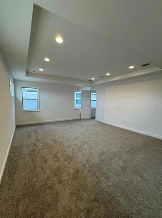 a view of hallway with livingroom