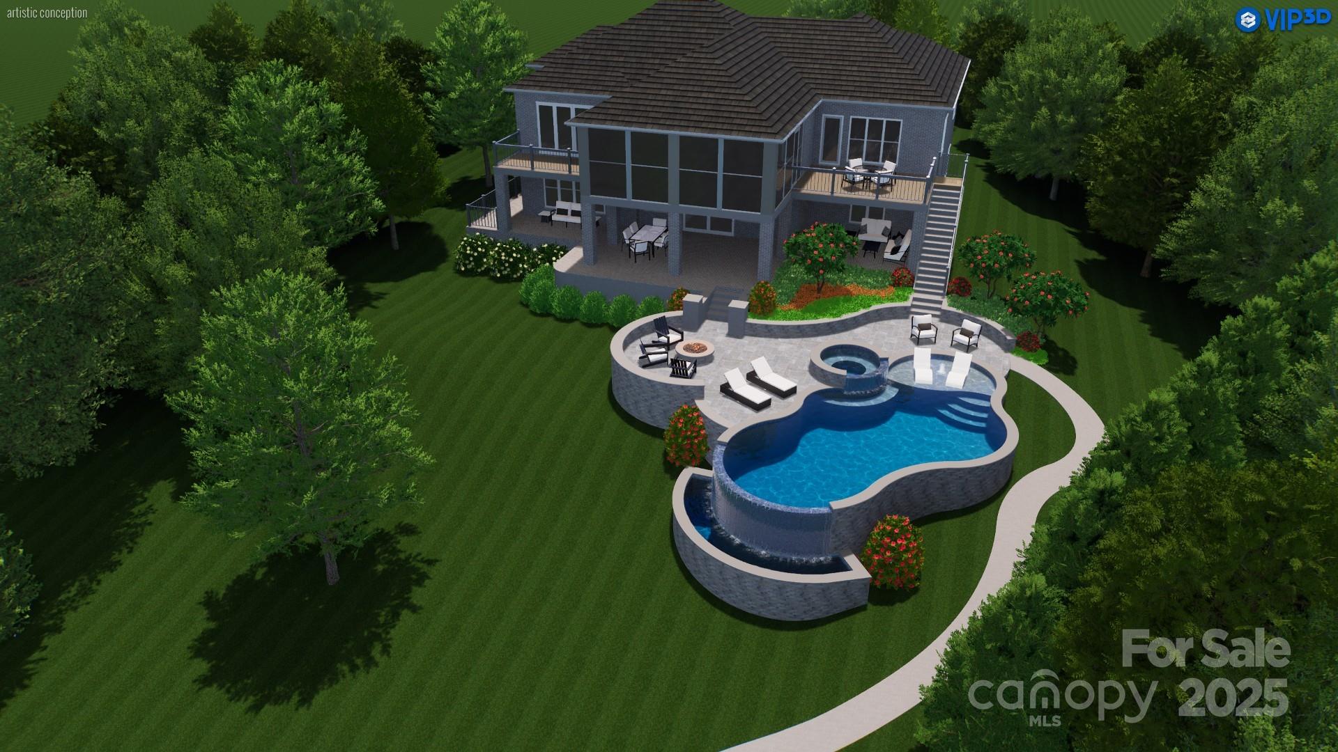 167 Maple View Drive Troutman, NC 28166 - Photo 46 of 48 front view of house with backyard and garden