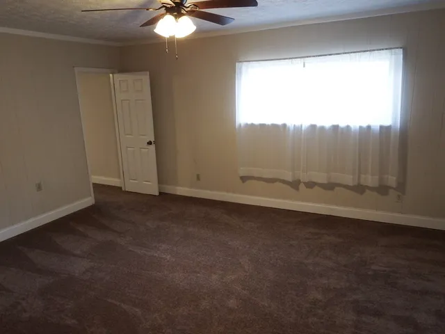 an empty room with a window