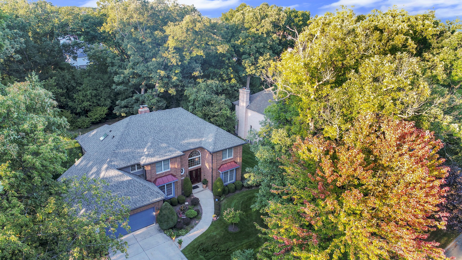640 Ford Lane Bartlett, IL 60103 - Photo 3 of 46 an aerial view of a house with swimming pool and garden