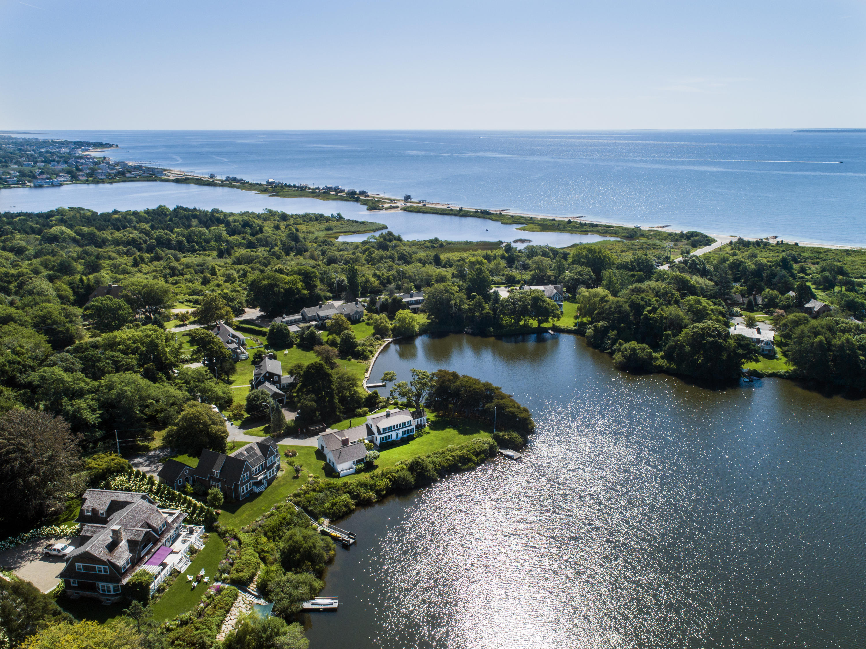 67 Quonset Road Falmouth, MA 02540 - Photo 51 of 55 a view of a lake with a mountain in the background