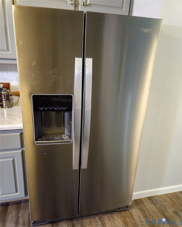 450 Wyatts Mill Road Jarratt, VA 23867 - Photo 14 of 16 a close view of a refrigerator in kitchen