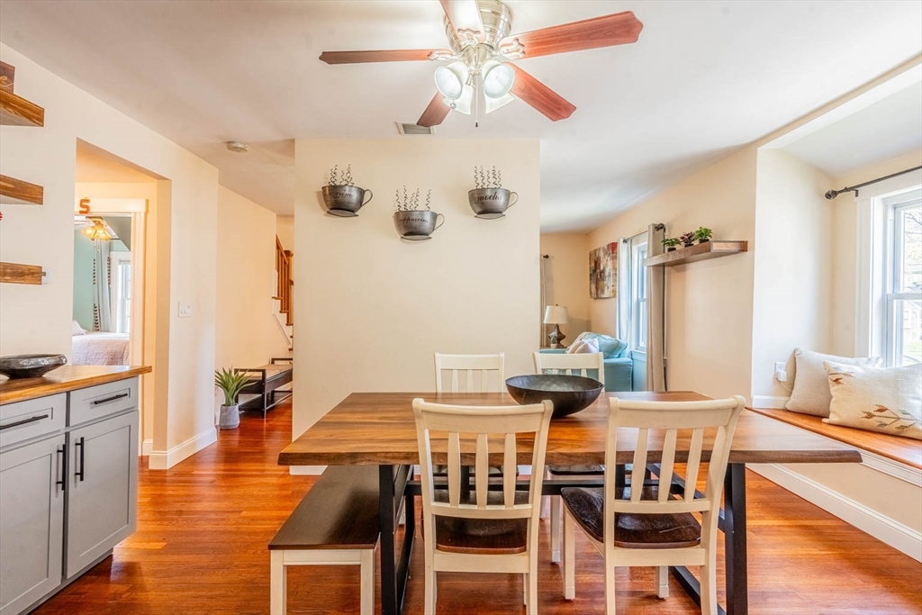 51 Edwin Road Waltham, MA 02453 - Photo 5 of 35 a view of a dining room with furniture window and wooden floor
