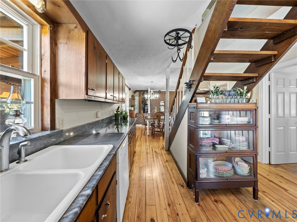1024 Back Mountain Road Dillwyn, VA 23936 - Photo 21 of 70 a view of a kitchen with furniture and staircase