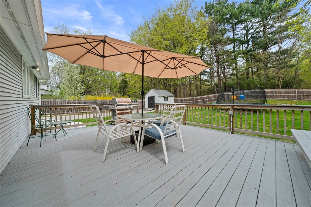 80 King Street Hanover, MA 02339 - Photo 29 of 34 a view of a deck with wooden floor table and chairs