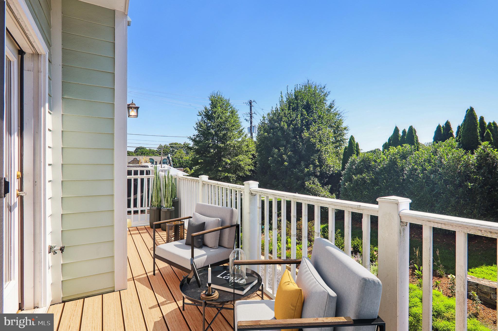 9504 Ament Street Silver Spring, MD 20910 - Photo 12 of 25 Deck with virtually staged furniture!