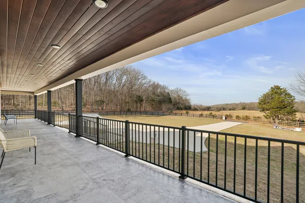 a view of balcony with city view