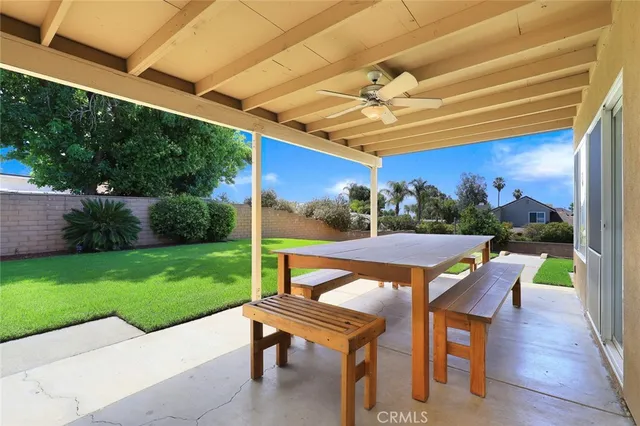 a outdoor space with furniture