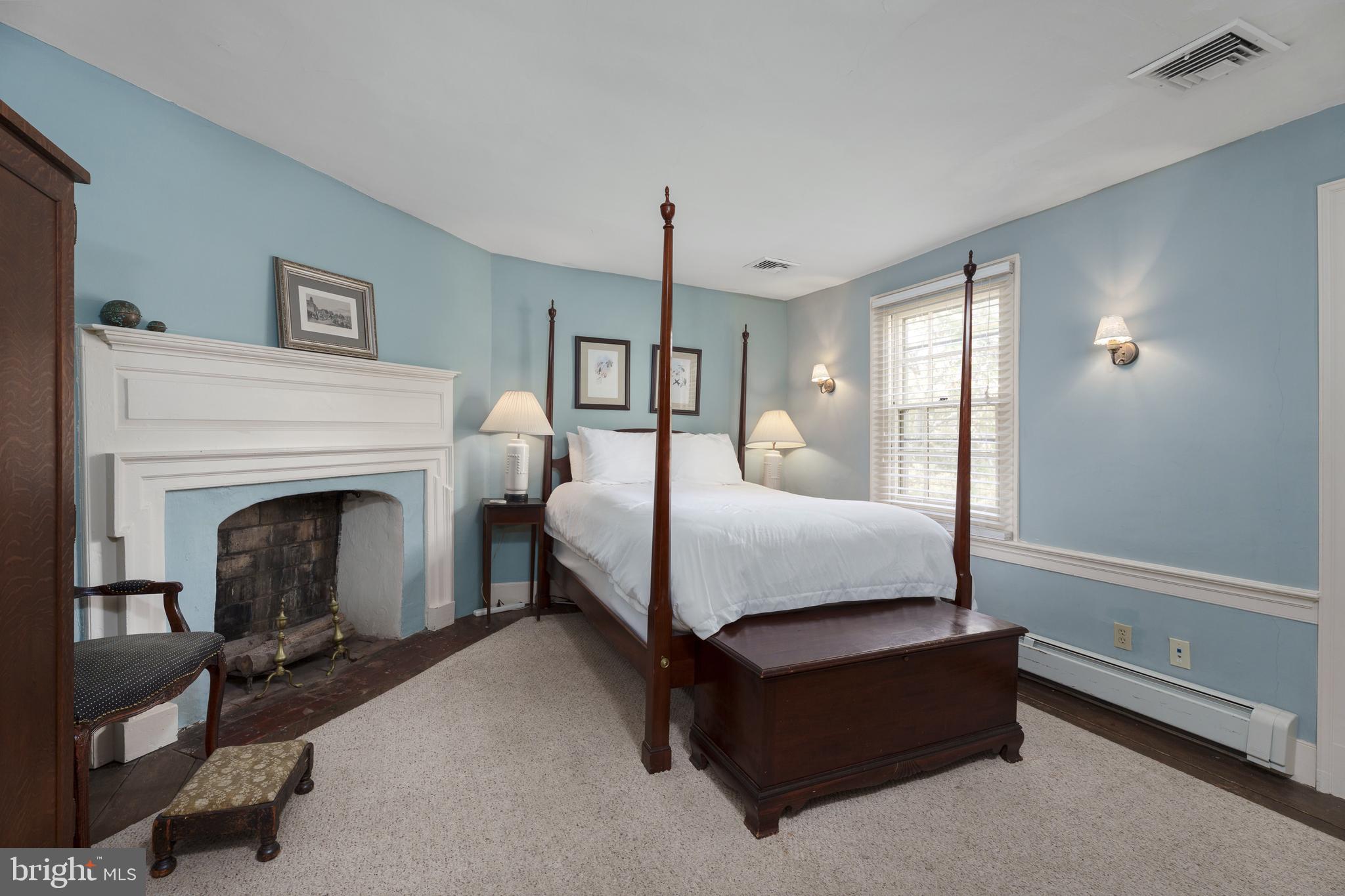 3301 Lawrenceville Road Princeton, NJ 08540 - Photo 30 of 52 Bedroom #3 with a striking fireplace.
