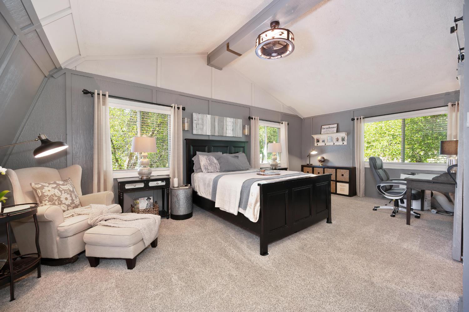 7333 Surette Lane Loomis, CA 95650 - Photo 31 of 42 a bedroom with a bed and a couch