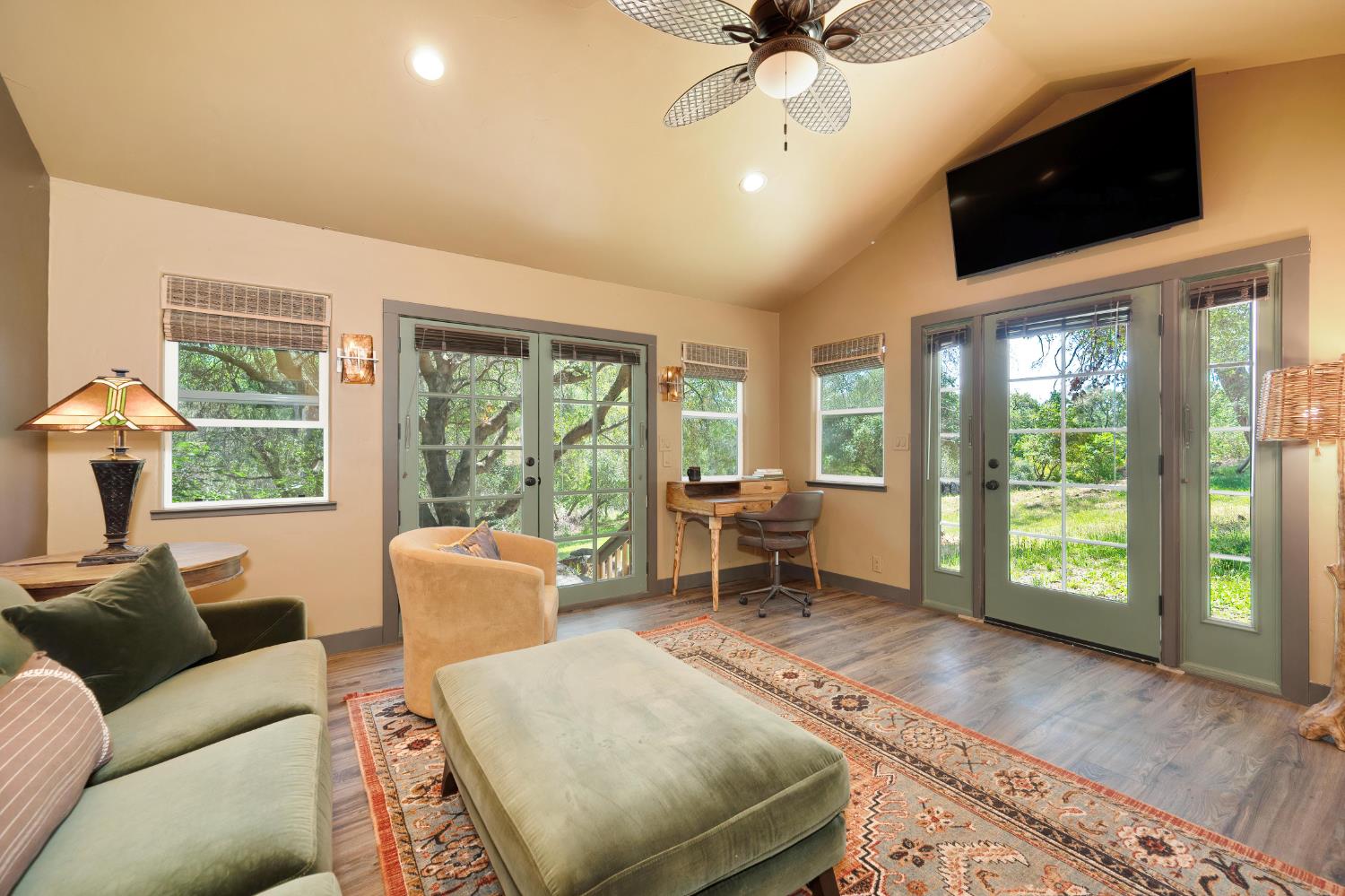 7333 Surette Lane Loomis, CA 95650 - Photo 34 of 42 a living room with furniture and a floor to ceiling window