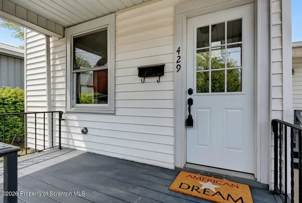 a view of front door and porch