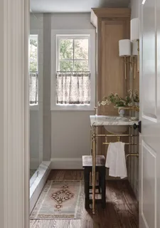 a workspace with furniture and window