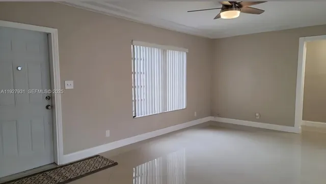 an empty room with a window