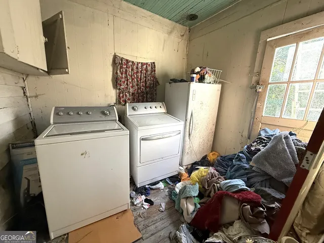 a room with storage and utility