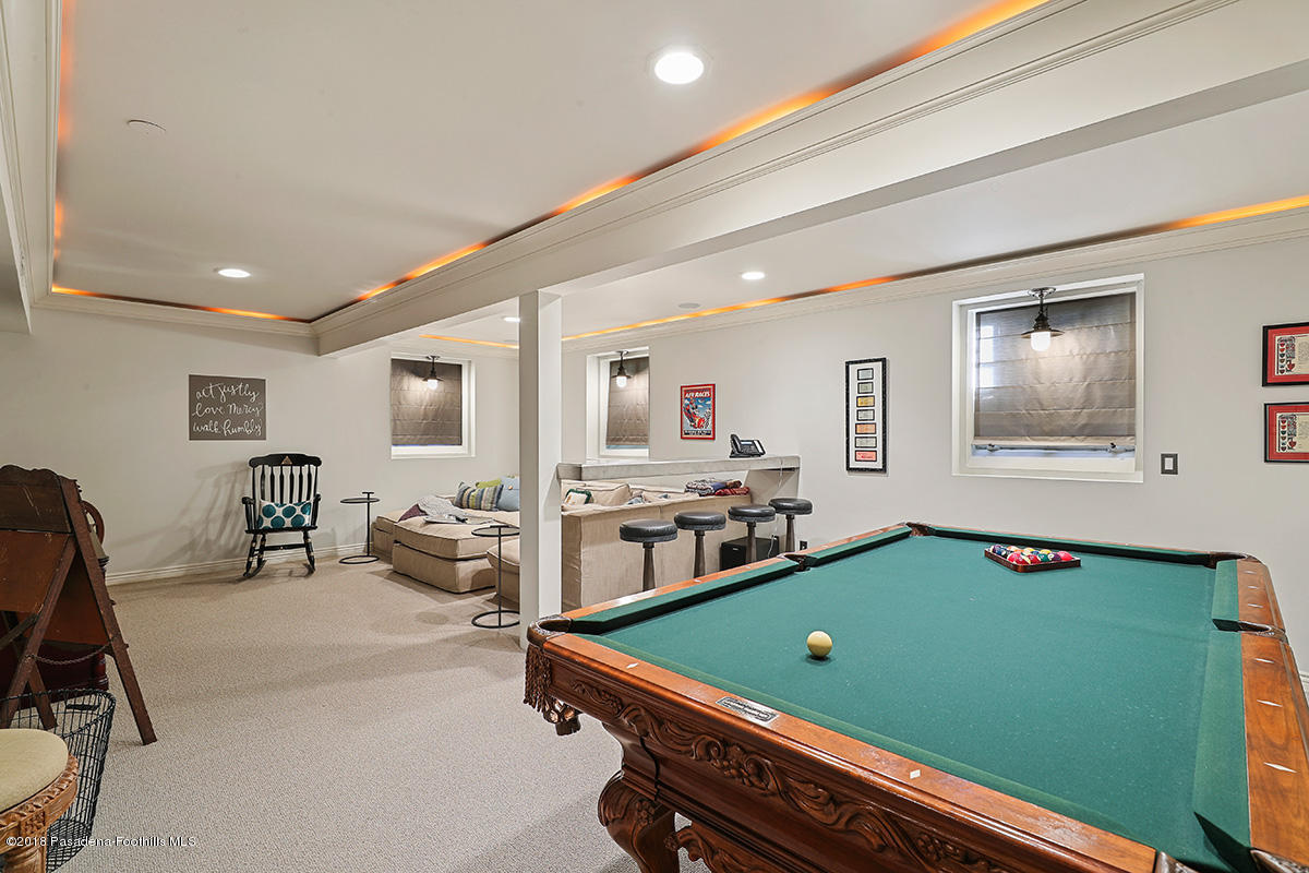 995 Hampton Road Arcadia, CA 91006 - Photo 77 of 126 Game room in lower level