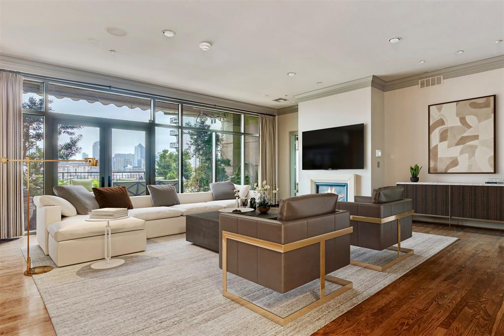 2828 Hood Street, Unit 403 Dallas, TX 75219 - Photo 3 of 18 Formal Living Room, styled to illustrate scale and lifestyle.