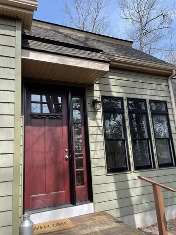 a view of a entryway door of the house