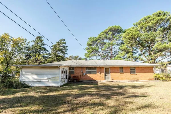 a view of a house with a patio