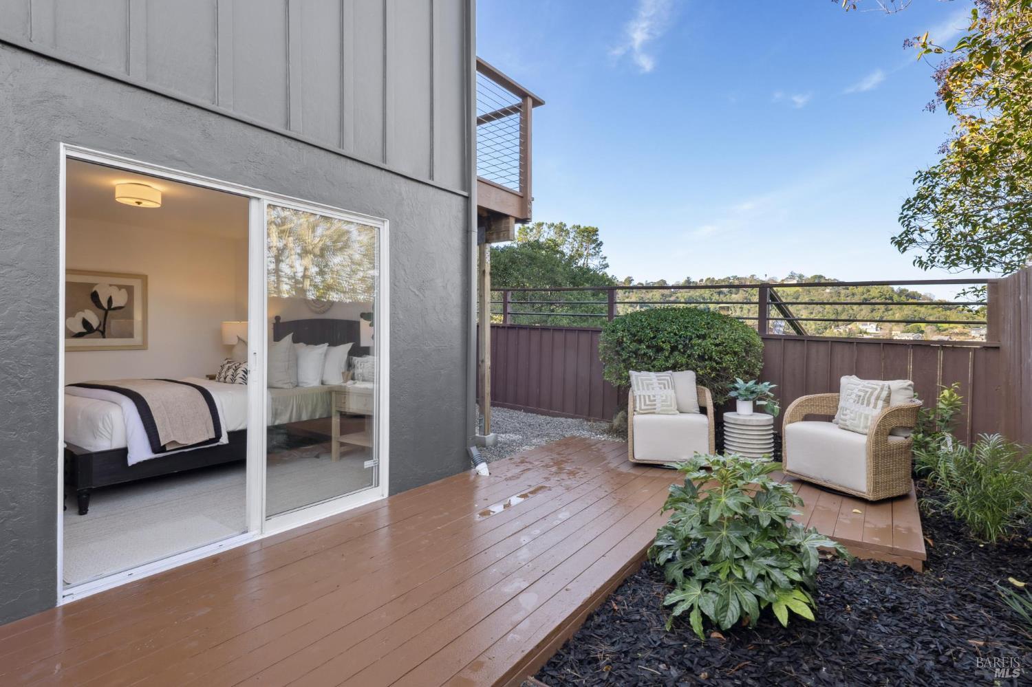 81 Rose Street San Rafael, CA 94901 - Photo 58 of 67 From the lower yard you can access the upper yard by a staircase next to the balcony.