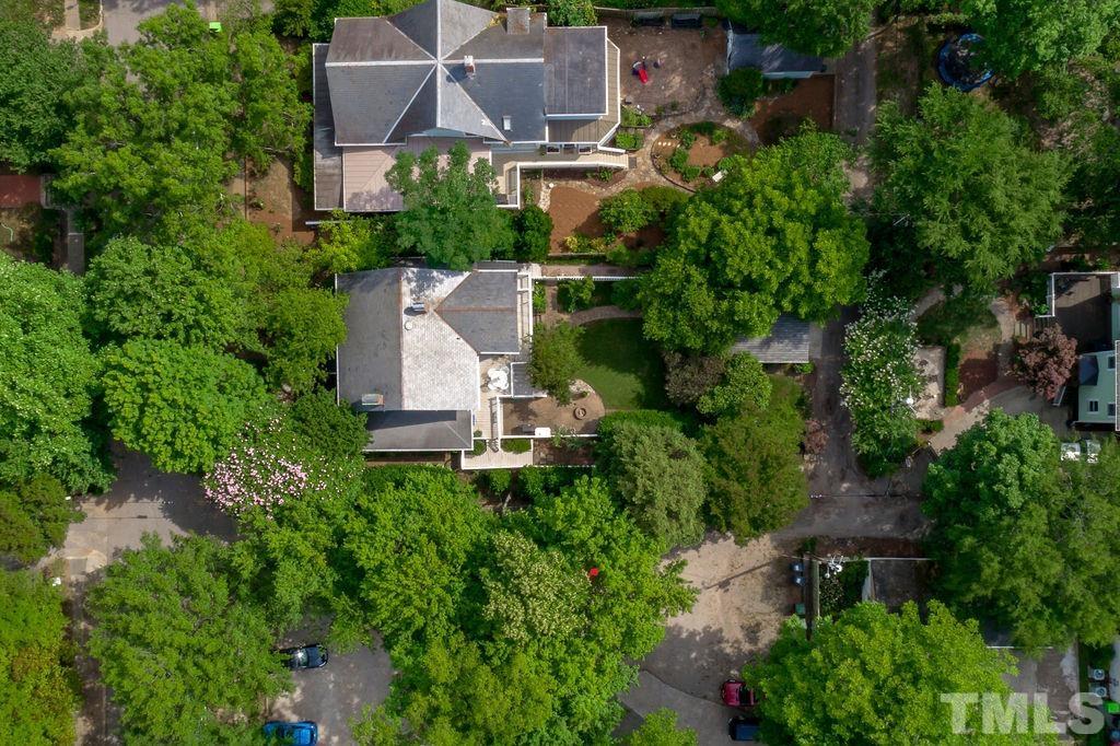 116 Hillcrest Road Raleigh, NC 27605 - Photo 30 of 30 an aerial view of a house with a yard and lake view