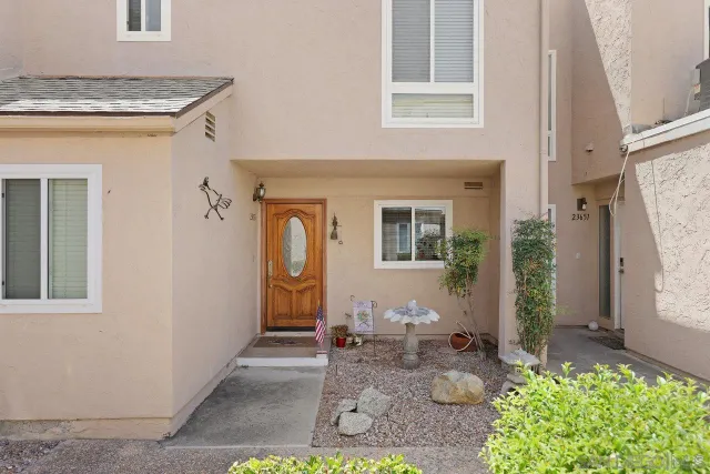 an aerial view of a swimming pool