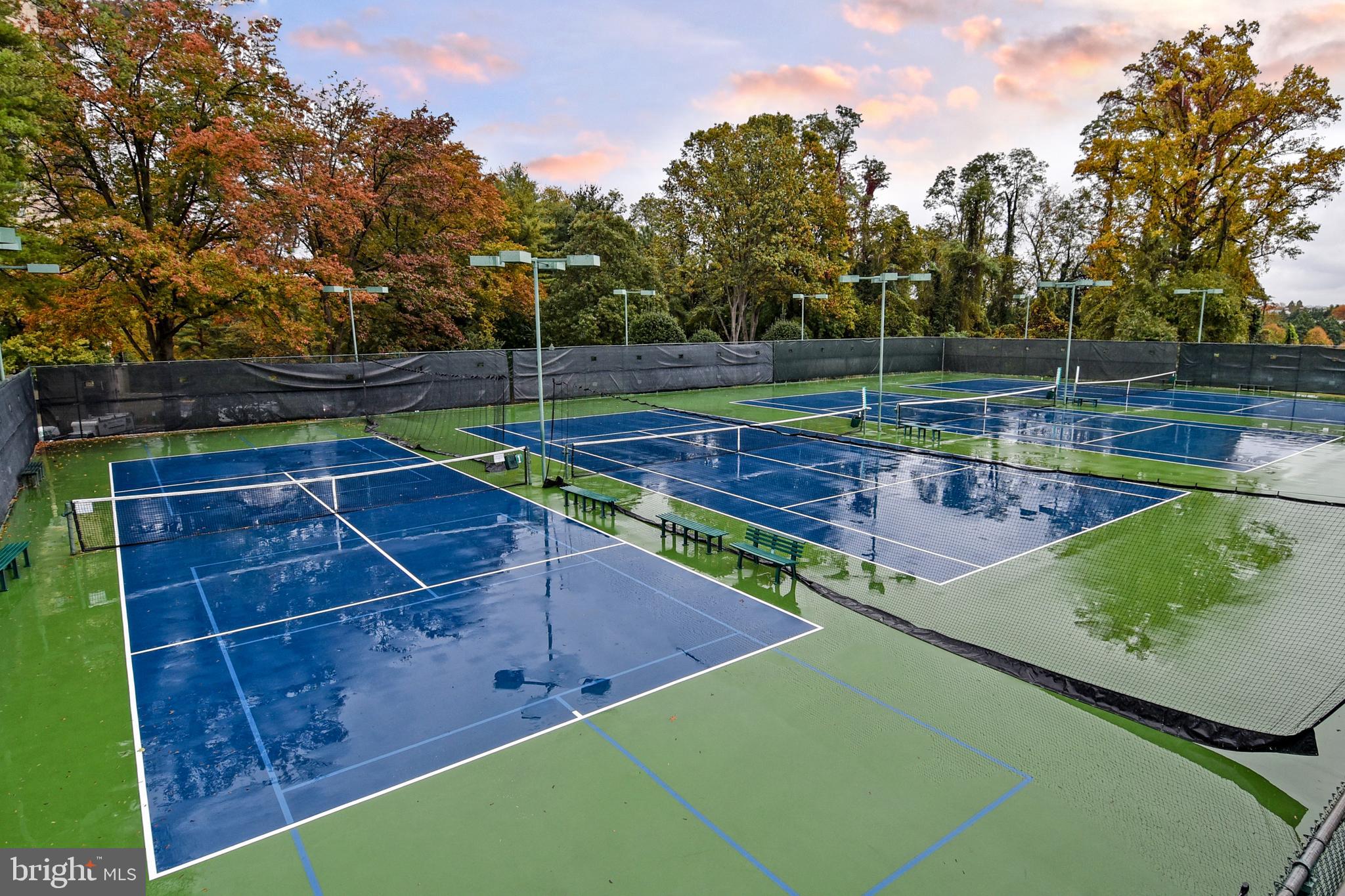 5225 Pooks Hill Road, Unit 1214N Bethesda, MD 20814 - Photo 24 of 26 a view of a tennis ground with large trees