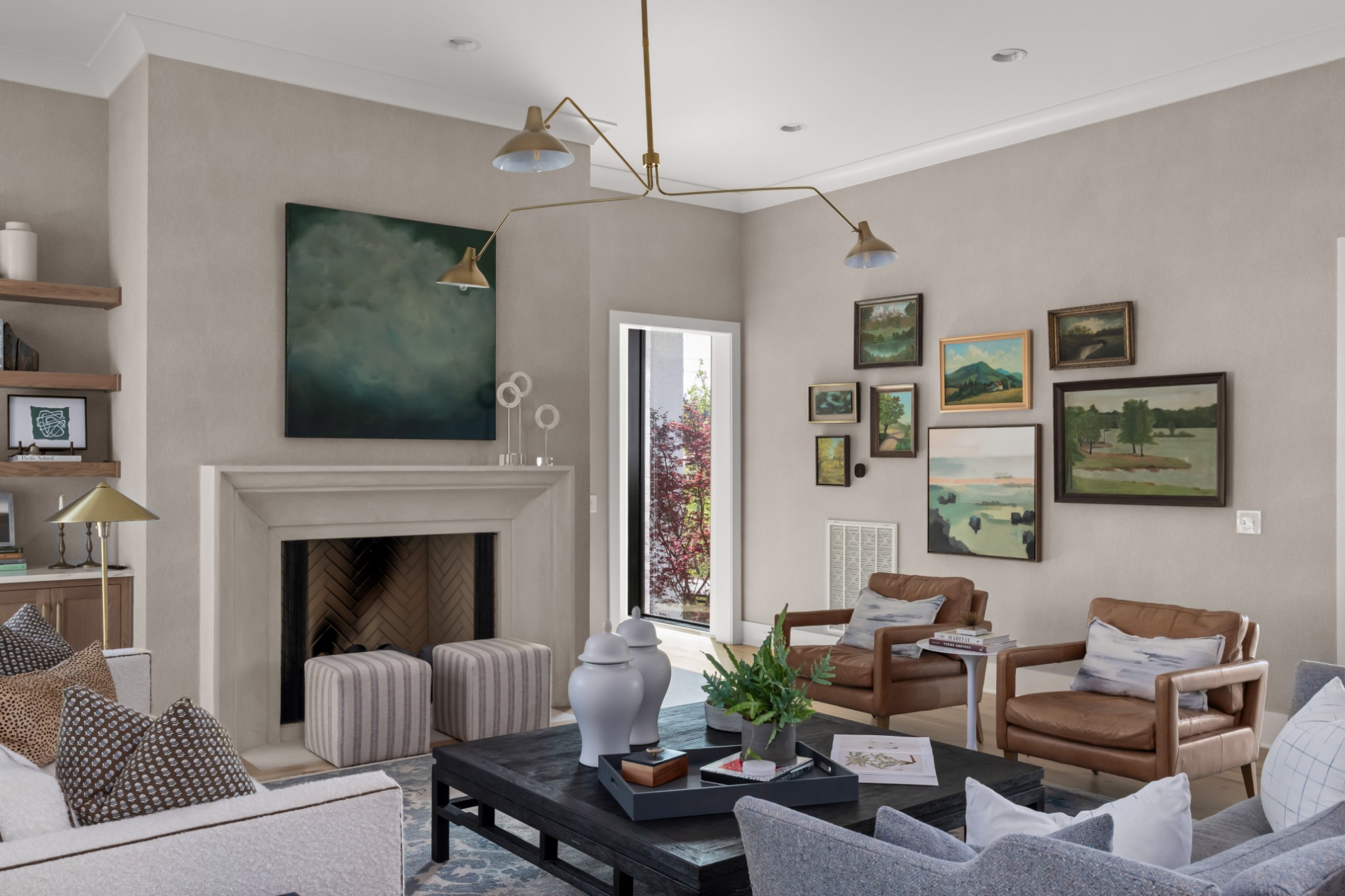 4472 South Carothers Road Franklin, TN 37064 - Photo 5 of 44 a living room with furniture and a fireplace