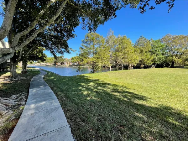 a view of an outdoor space and a yard