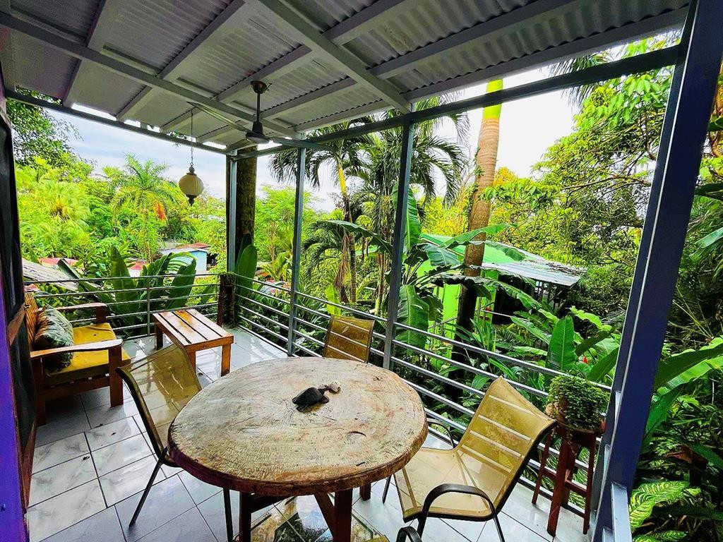 a outdoor view with a sitting space