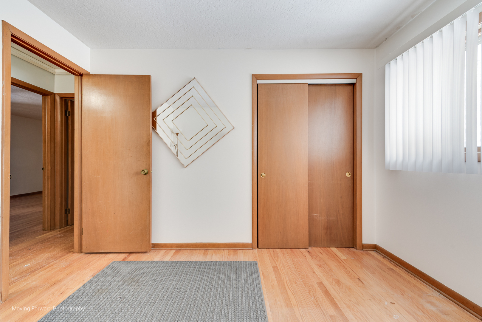 539 West Eggerding Drive Addison, IL 60101 - Photo 9 of 29 a view of an empty room with wooden floor and a window
