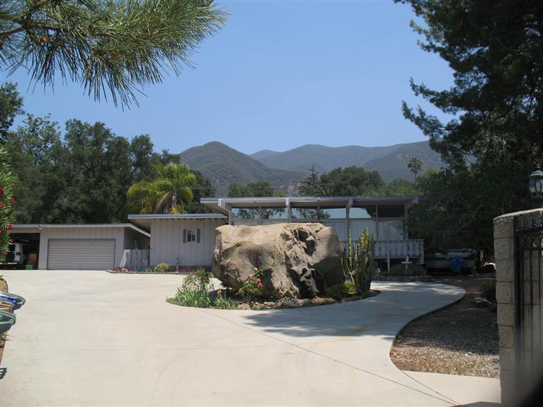 2510 Ladera Road Ojai, CA 93023 - Photo 15 of 15 a view of a house with a garden and sitting area