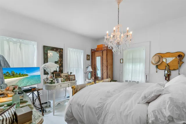 a view of a backyard with a garden