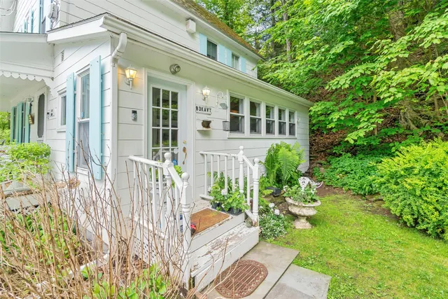 a front view of a building