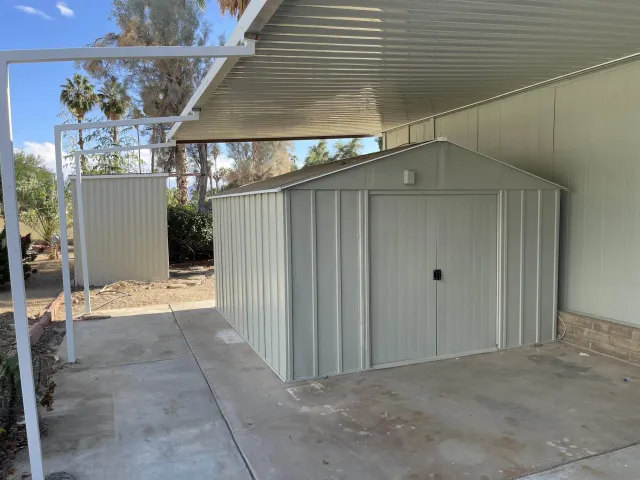 a view of a house with a outdoor space