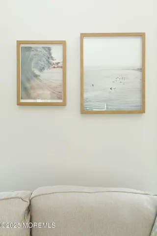 a living room with a couch and a table