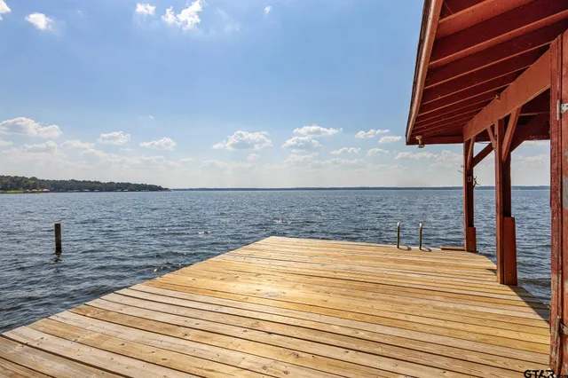 a swimming pool with an ocean view
