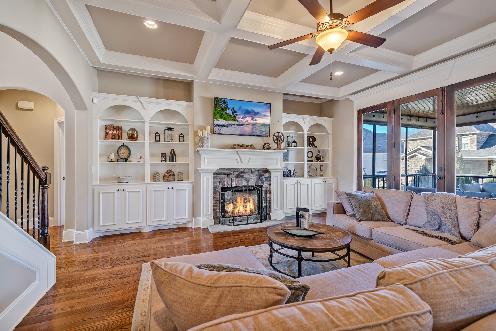 4008 Canberra Drive Spring Hill, TN 37174 - Photo 20 of 63 a living room with furniture and a fireplace