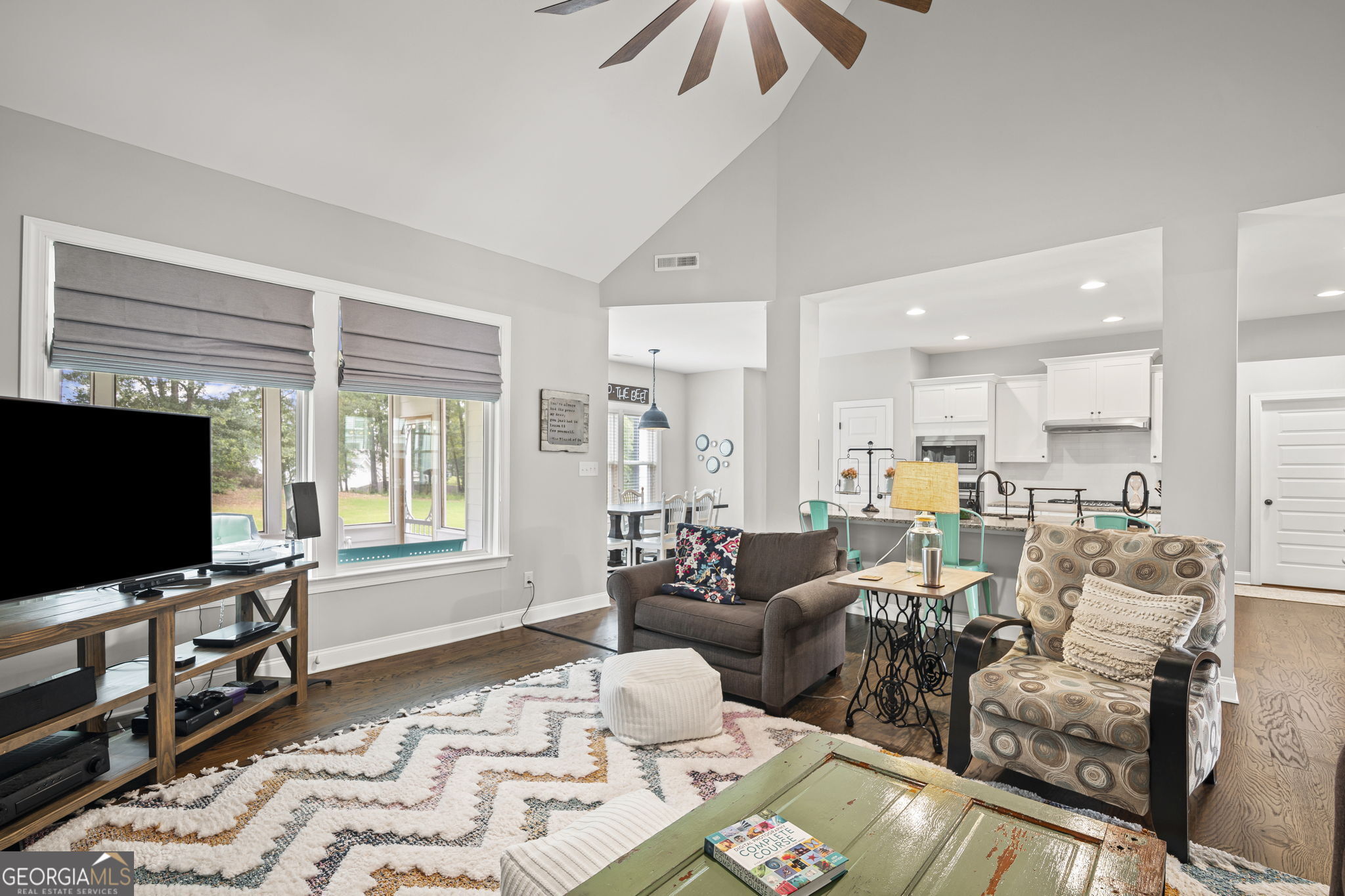 150 Duck Drive Senoia, GA 30276 - Photo 16 of 73 a living room with furniture and a flat screen tv