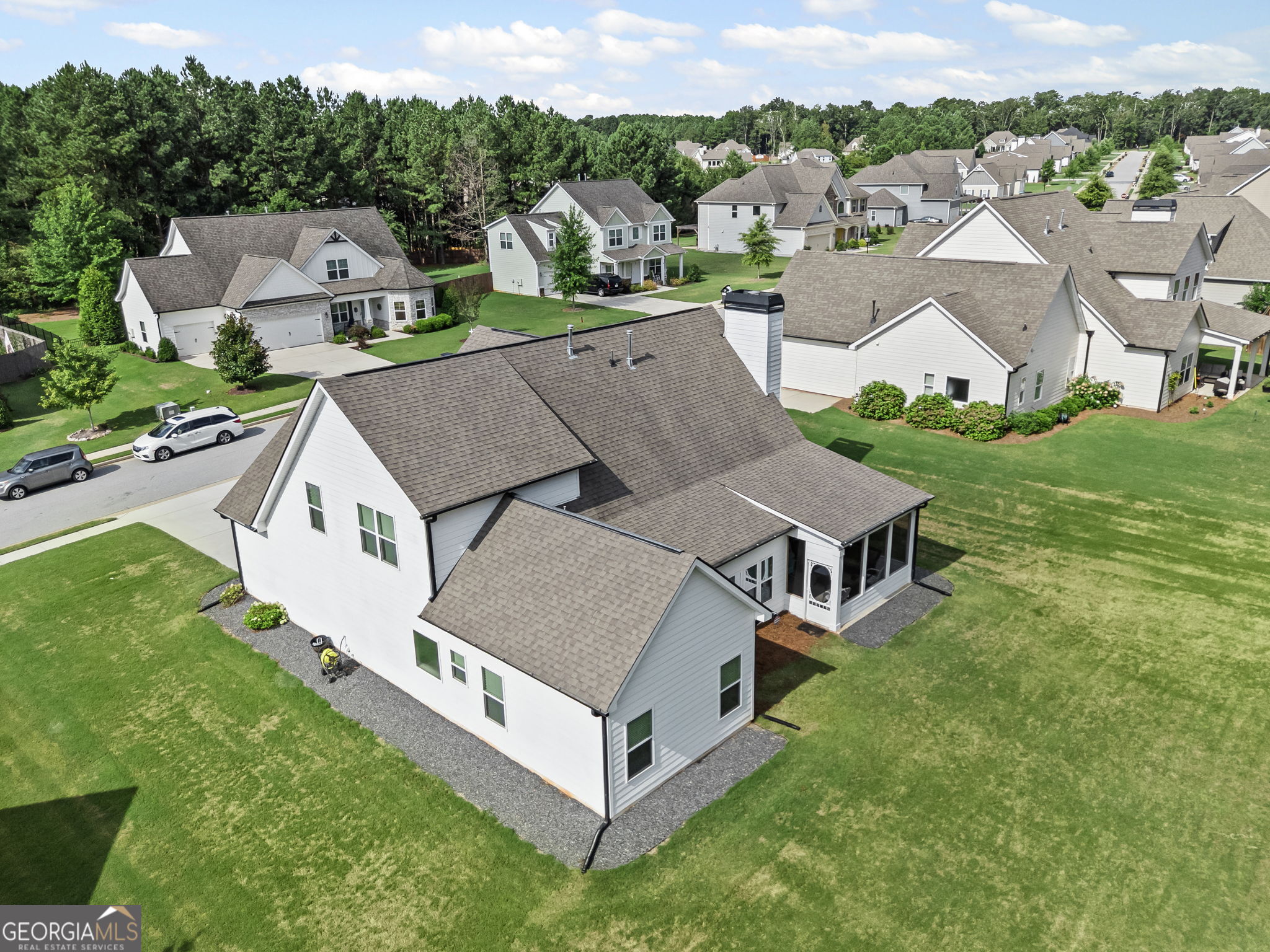 150 Duck Drive Senoia, GA 30276 - Photo 51 of 73 an aerial view of residential houses with outdoor space and parked