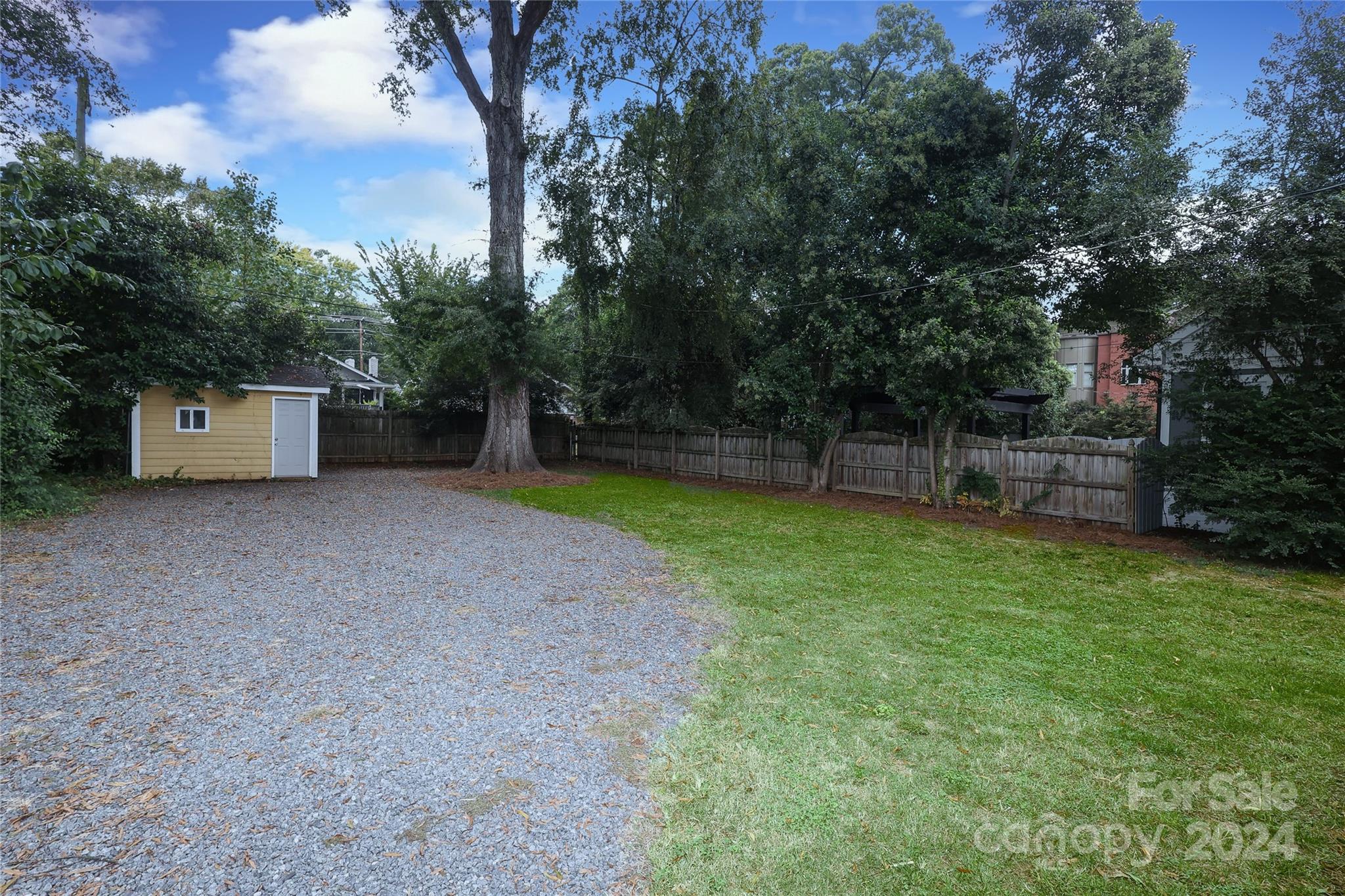 2012 Scott Avenue Charlotte, NC 28203 - Photo 43 of 43 a view of a backyard with a garden and fire pit