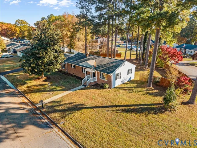 a house with trees in front of it