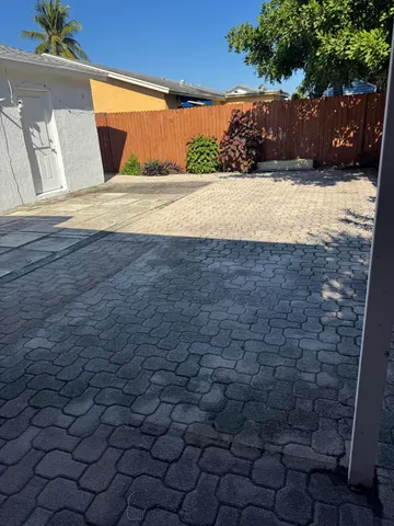 a view of wooden fence