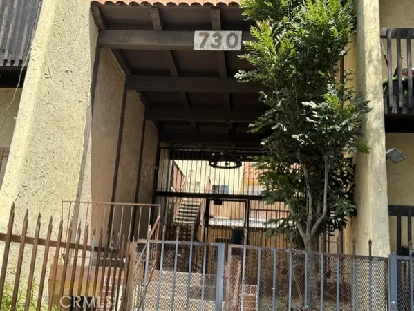 a view of a door and an outdoor space